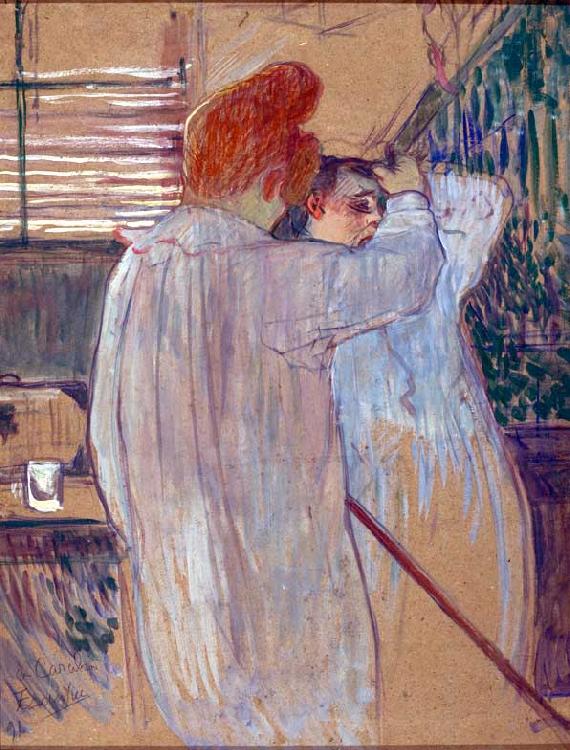 Henri de toulouse-lautrec Woman Combing her Hair Sweden oil painting art